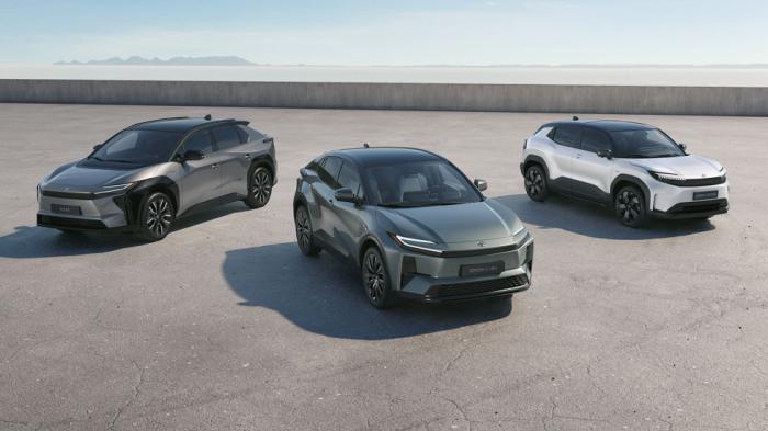 Η Toyota με την προσθήκη των Urban Cruiser και C-HR+ δίπλα στο ανανεωμένο bZ4X, διαθέτει πλέον ένα ηλεκτρικό αυτοκίνητο σε κάθε μια από τις δημοφιλέστερες κατηγορίες των SUV. Η Toyota με την προσθήκη των Urban Cruiser και C-HR+ δίπλα στο ανανεωμένο bZ4X, διαθέτει πλέον ένα ηλεκτρικό αυτοκίνητο σε κάθε μια από τις δημοφιλέστερες κατηγορίες των SUV.