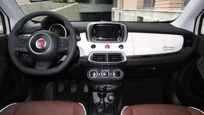 Όμορφο, καλοφτιαγμένο και πλούσια εξοπλισμένο το εσωτερικό του νέου Fiat 500X.
