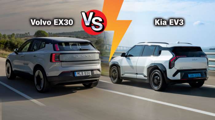 Τεχνικά χαρακτηριστικά: Kia EV3 Standard Range Vs Volvo EX30 Single Motor