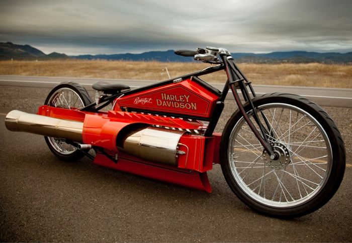 H εντυπωσιακή Harley Davidson που ονομάζεται SportJet και κινείται από τουρμπίνες.
