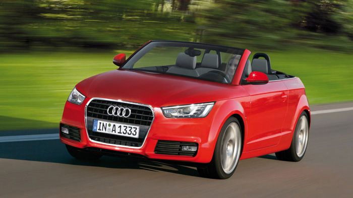 To Audi A1 Convertible. Με υφασμάτινη οροφή, στο πάτωμα του VW Polo και 1.200άρη turbo κινητήρα.