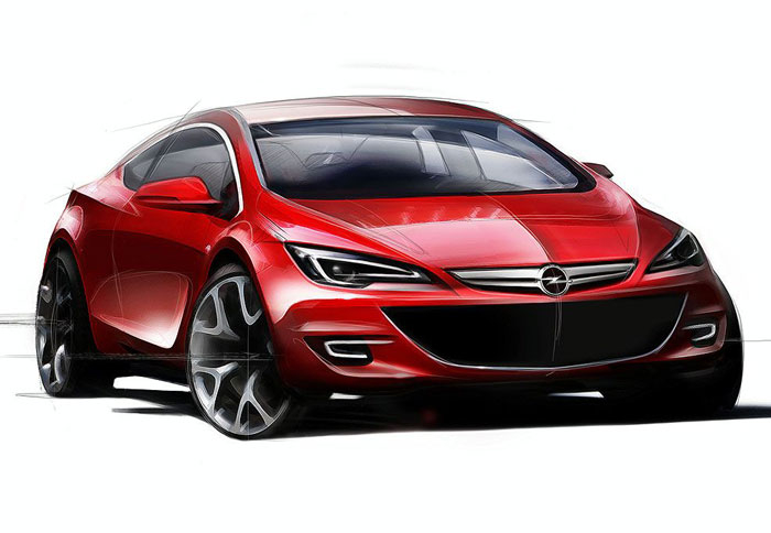 Το 3θυρο Opel Astra θα παρουσιαστεί το 2011 και θα μοιάζει στο παραπάνω σκίτσο.