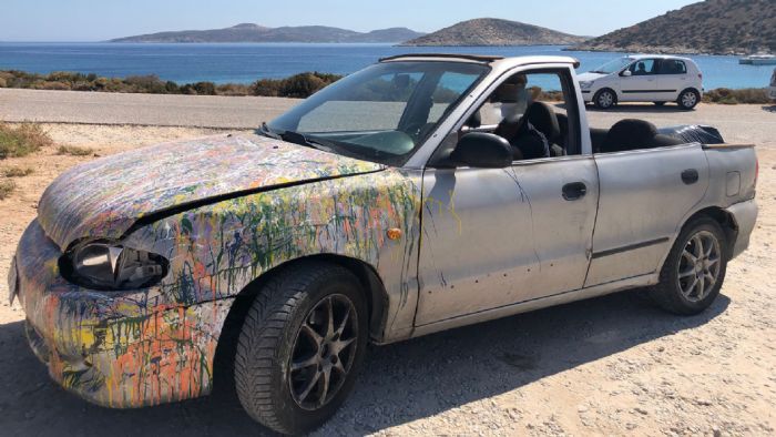 Hyundai Accent Pickup (Διπλοκάμπινο κιόλας): Ιδιοκατασκευή ντόπιου, κάπου στις Μικρές Κυκλάδες! Hyundai Accent Pickup (Διπλοκάμπινο κιόλας): Ιδιοκατασκευή ντόπιου, κάπου στις Μικρές Κυκλάδες!