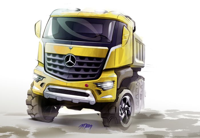 Το νέο Mercedes-Benz Arocs θα αποτελέσει τον βασικό εκπρόσωπο της γερμανικής εταιρείας για εφαρμογές στον κατασκευαστικό κλάδο. 