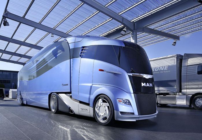 Πρωτότυπα όπως αυτό που έχει εξελίξει η MAN Truck&Bus, πιθανόν να αποτελέσουν τη βάση για την μορφή των μελλοντικών βαρέων φορτηγών. 