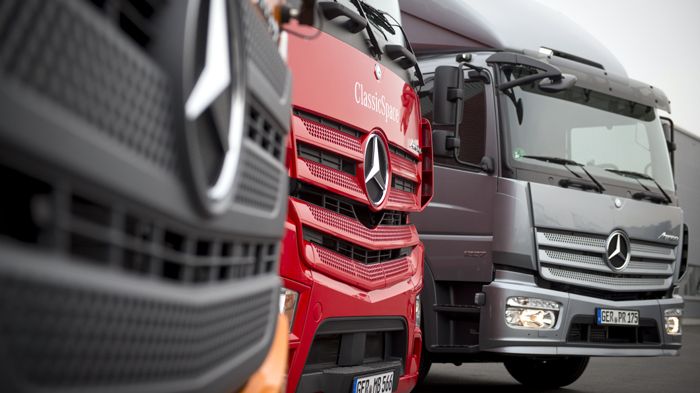 Η Mercedes-Benz εξακολουθεί να διατηρεί το μεγαλύτερο μερίδιο στις πωλήσεις των φορτηγών με μεικτό βάρος άνω των 3,5t.