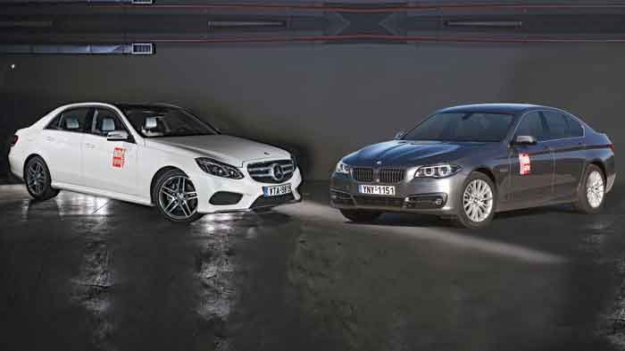 BMW Σειρά 5 και Mercedes-Benz E-Class. Τα δύο μοντέλα ορίζουν τα δεδομένα όσον αφορά την ποιότητα, την τεχνολογία και τα προηγμένα συστήματα άνεσης και ασφάλειας. 