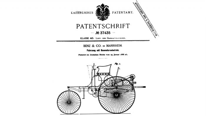 Το δίπλωμα ευρεσιτεχνίας, DRP 37435 του 1886.