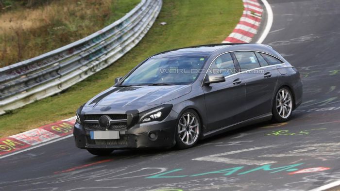 Οι κατάσκοποι εντόπισαν τη facelift CLA Shooting Brake, η οποία δοκιμάζεται πυρετωδώς στο Nürburgring.