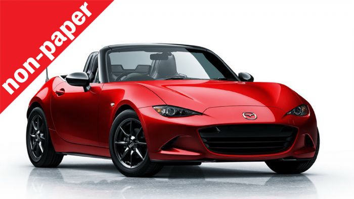 To νέο Mazda MX-5 είναι ένα από τα μοντέλα που θα θέλαμε να δούμε στην ελληνική αγορά. To νέο Mazda MX-5 είναι ένα από τα μοντέλα που θα θέλαμε να δούμε στην ελληνική αγορά.