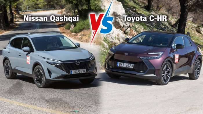 Τα best-seller οικογενειακά SUV: Nissan Qashqai vs Toyota C-HR Τα best-seller οικογενειακά SUV: Nissan Qashqai vs Toyota C-HR