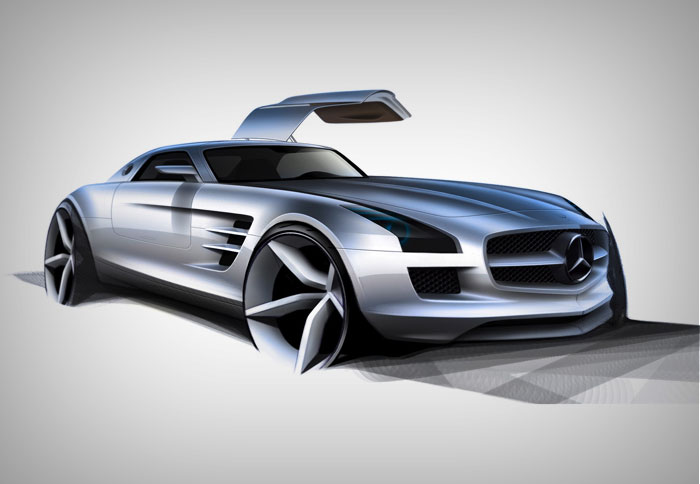 Τα πρώτα σχέδια της εντυπωσιακής Mercedes AMG SLS 