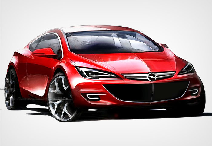 Ένα από τα πρώτα σχέδια του Opel Astra OPC  