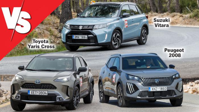 Τα best-seller μικρά SUV: Peugeot 2008, Suzuki Vitara & Toyota Yaris Cross Τα best-seller μικρά SUV: Peugeot 2008, Suzuki Vitara & Toyota Yaris Cross