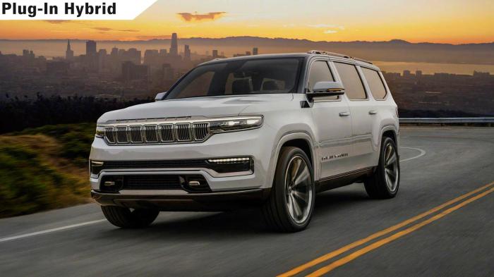 Το Wagoneer επιστρέφει για τη Jeep σε μορφή concept αρχικά. Ένα Plug-in υβριδικό μεγάλο SUV που έχει macho τετράγωνη λογική στη σχεδίαση και 7 οθόνες για τους επιβάτες μεγέθους από 10,1 έως και 12,3 ι Το Wagoneer επιστρέφει για τη Jeep σε μορφή concept αρχικά. Ένα Plug-in υβριδικό μεγάλο SUV που έχει macho τετράγωνη λογική στη σχεδίαση και 7 οθόνες για τους επιβάτες μεγέθους από 10,1 έως και 12,3 ι