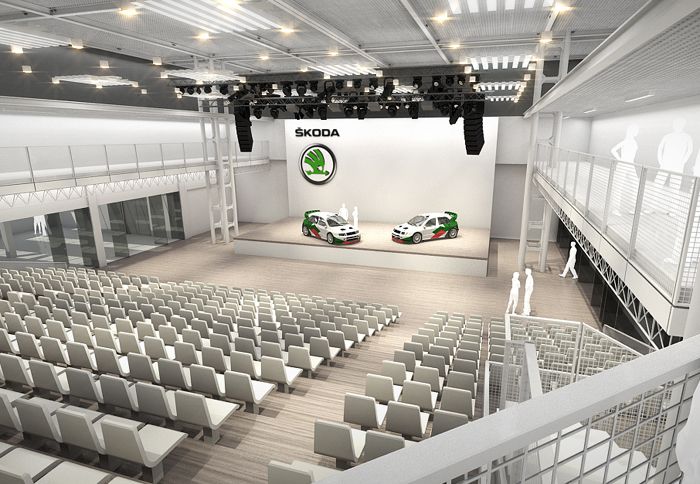 Οι επισκέπτες του νέου μουσείου της Skoda, θα εντυπωσιαστούν από τον εσωτερικό χώρο. Οι επισκέπτες του νέου μουσείου της Skoda, θα εντυπωσιαστούν από τον εσωτερικό χώρο.