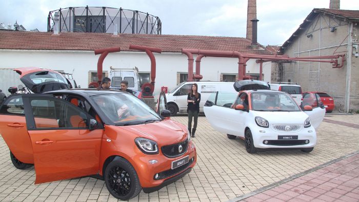 Παρουσίαση των smart fortwo & forfour στην Τεχνόπολη στο Γκάζι.