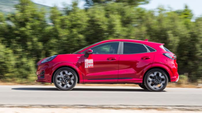 Στο Puma, ο 1,0 EcoBoost των 125 ίππων από μόνος του καταφέρνει και έχει εύρωστη λειτουργία σε μεγάλο φάσμα περιστροφής και τραβάει γερά από χαμηλά χάρη και σο bonus των 50 Nm στις χαμηλές στροφές από το 48-βολτο κύκλωμα. Στο Puma, ο 1,0 EcoBoost των 125 ίππων από μόνος του καταφέρνει και έχει εύρωστη λειτουργία σε μεγάλο φάσμα περιστροφής και τραβάει γερά από χαμηλά χάρη και σο bonus των 50 Nm στις χαμηλές στροφές από το 48-βολτο κύκλωμα.