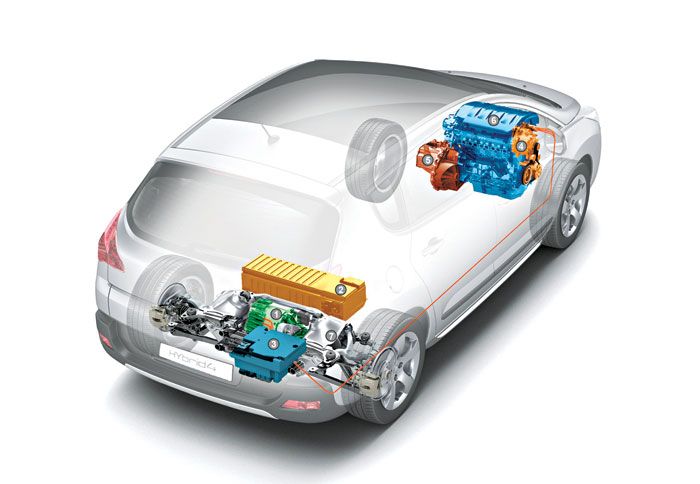Το Peugeot 3008 HYbri4 κινείται από έναν 2λιτρο diesel κινητήρα, ενώ στο πίσω μέρος του αυτοκινήτου εδράζει ο ηλεκτροκινητήρας.