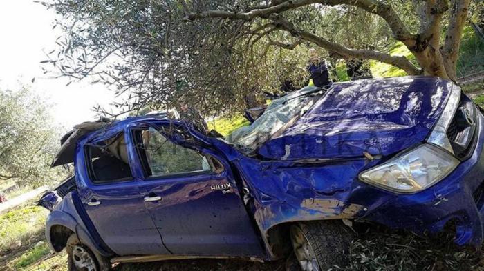 Εικόνα τροχαίου δυστυχήματος στην Κρήτη που κόστισε τη ζωή σε έναν 16χρονο.