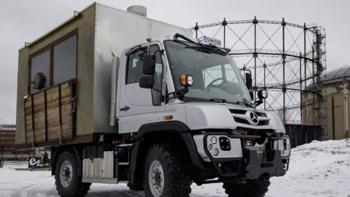 Το ιδιαίτερο αυτό Unimog U 318 χρησιμοποιείται σε διάφορες εκδηλώσεις, πολλές από τις οποίες πραγματοποιούνται σε δυσπρόσιτες τοποθεσίες.
