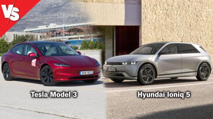 Στα ίδια λεφτά, crossover Hyundai Ioniq 5 ή sedan Tesla Model 3; Στα ίδια λεφτά, crossover Hyundai Ioniq 5 ή sedan Tesla Model 3;