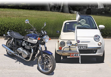      60´   70´;       Fiat 500            ;    ,   ,   Triumph Bonneville        
      ;
 