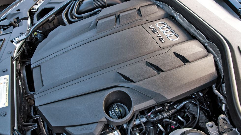 Ο 3λιτρος V6 turbodiesel χρησιμοποιεί ενεργές βάσεις κινητήρα, που εξαφανίζουν με μαγικό τρόπο τον όποιο κραδασμό.