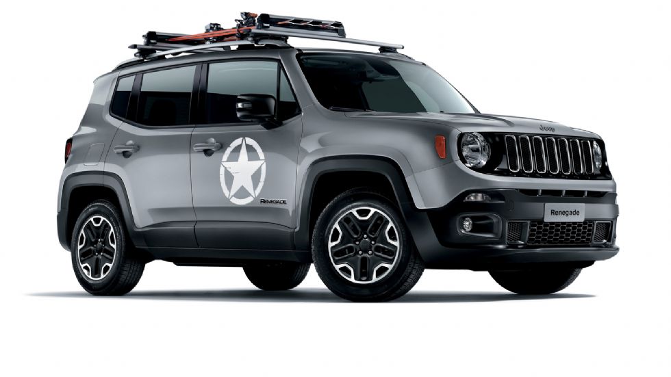 Δυο πολεμοχαρή Jeep Renegade θα βρεθούν στο κέντρο της... μάχης ως συνοδευτικά οχήματα στα μαχητικά F-16 και τα ελικόπτερα Apache.