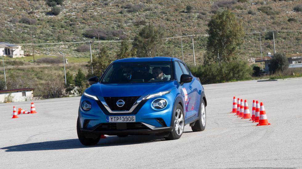 Η συμπεριφορά του νέου Nissan Juke στην επιτυχημένη του προσπάθεια ήταν απροβλημάτιστη σε όλη τη διάρκεια του τεστ.