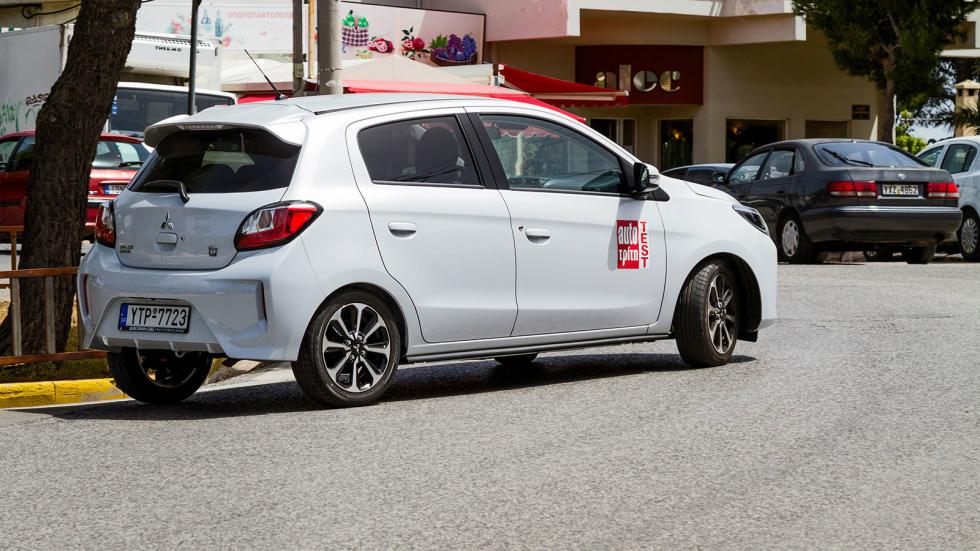 Το Mitsubishi Space Star είναι εξαιρετικά ευέλικτο και άνετο προβάλλοντας όμως και θετικό «πάτημα» και σε εκτός πόλης διαδρομές.
