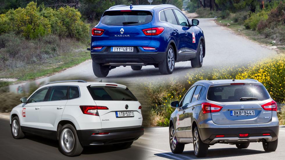 Τα προσιτά οικογενειακά SUV: Kadjar Vs Karoq Vs SX4