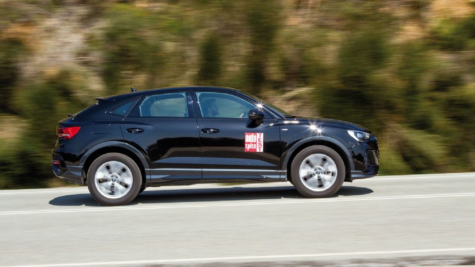 Οι επιδόσεις του Q3 Sportback 45 TFSI είναι δυναμικές: 0-100 σε 6,3 δλ., 80-120 σε 4,5 δλ. και τελική 233 χλμ./ώρα.