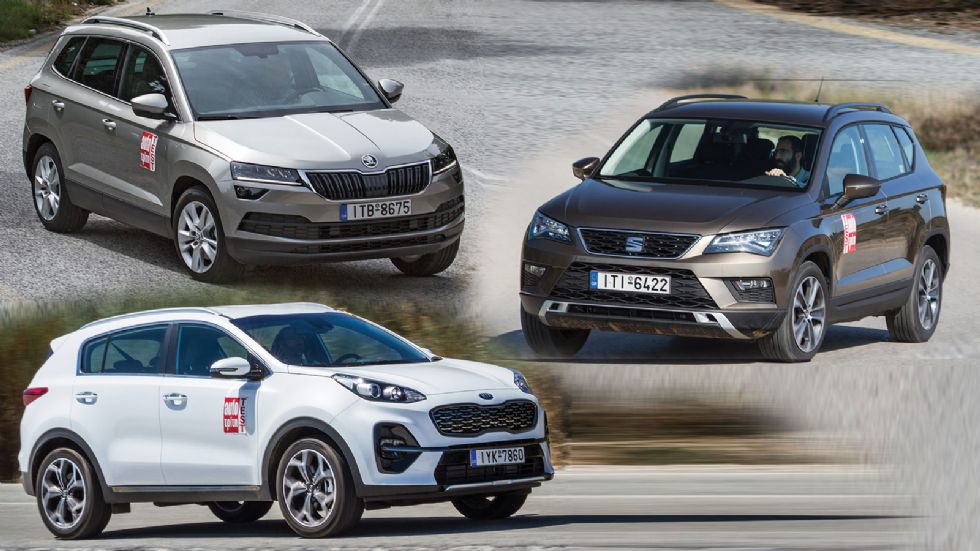 Kia Sportage VS SEAT Ateca VS Skoda Karoq