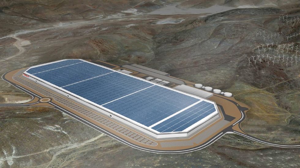 Το Gigafactory, ένα από τα μεγαλύτερα κτίρια στο είδος του στον κόσμο.
