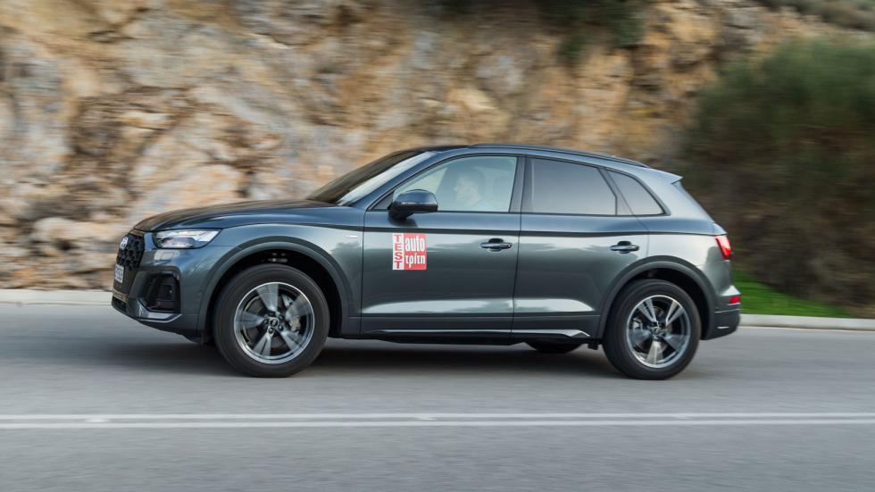 Χάρη στο ήπια υβριδικό σύστημα και την light τετρακίνηση, το Audi Q5 της δοκιμής συγκρατεί τη μέση κατανάλωση γύρω στα 8,5 λτ./100 χλμ. χωρίς να θυσιάζει τις επιδόσεις.