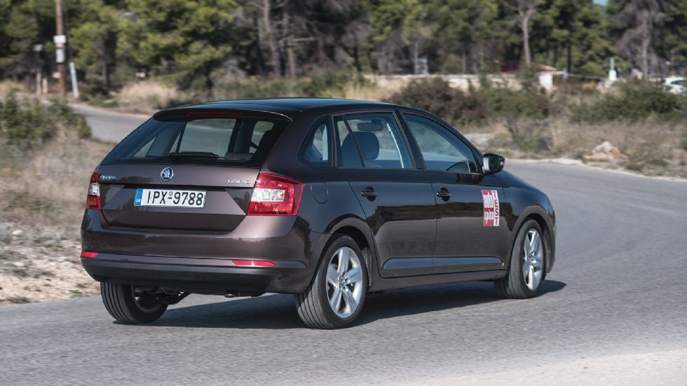 Το Skoda Rapid Spaceback είναι ουδέτερο και άνετο στο δρόμο, καθώς και με ικανοποιητική ποιότητα κύλισης.