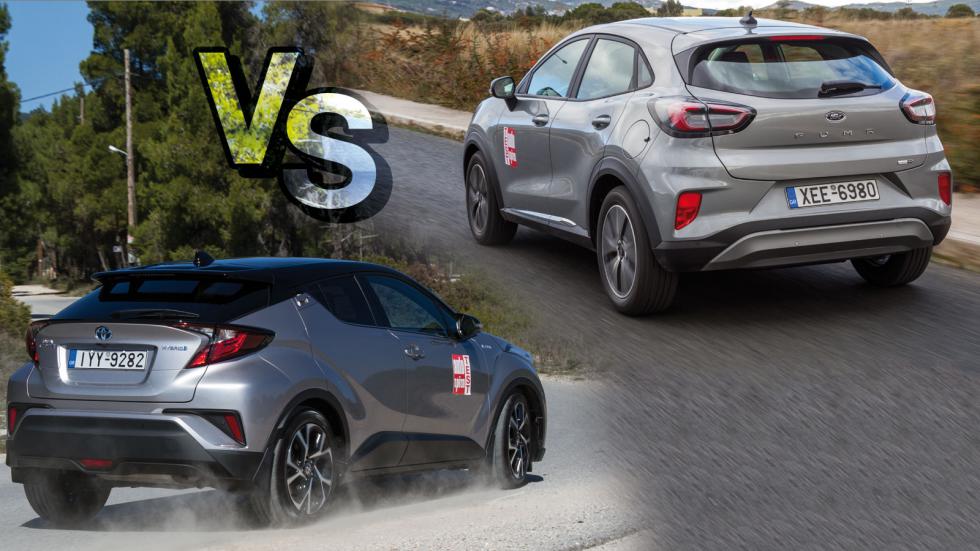 Ford Puma mHEV Vs Toyota C-HR Hybrid