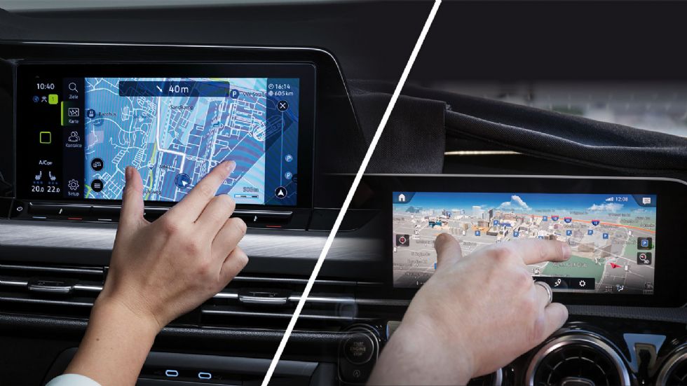Hey… the future is here: Mercedes & VW εφοδίασαν τα μικρομεσαία μοντέλα τους με προηγμένα διαδραστικά συστήματα infotainment.