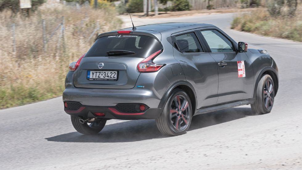 Το Nissan Juke εμφανίζει ζωηρά οδικά χαρακτηριστικά, που συνάδουν απόλυτα με τον δυναμικό του σχεδιασμό.