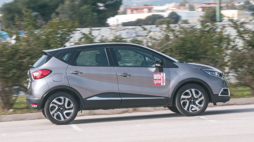 Το Renault Captur ισορροπεί μεταξύ άνεσης και δυναμικών χαρακτηριστικών οδήγησης. Έχει και τη μεγαλύτερη απόσταση από το έδαφος.