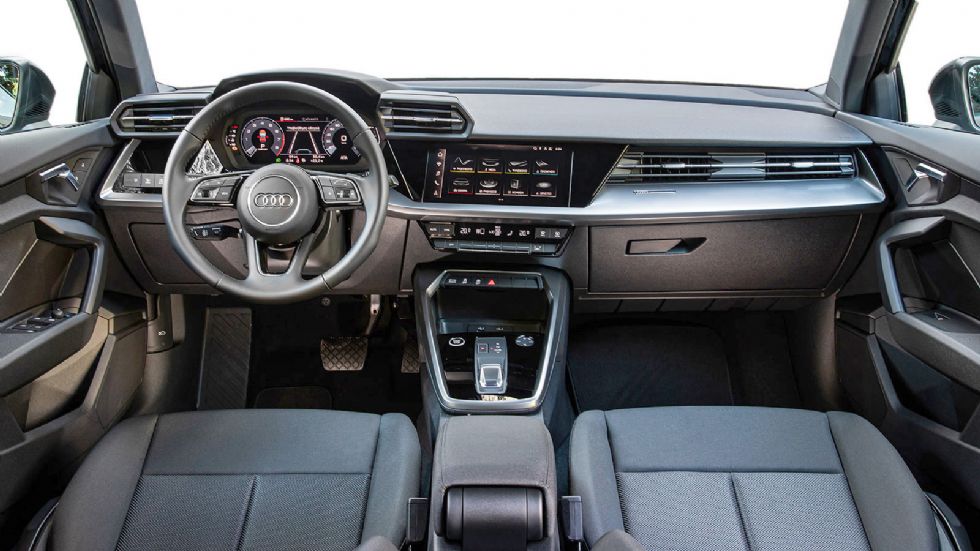 Top ποιότητα υλικών, premium υλοποίηση και πολυεπίπεδο design χαρακτηρίζουν το ταμπλό του νέου Audi A3 Sportback.