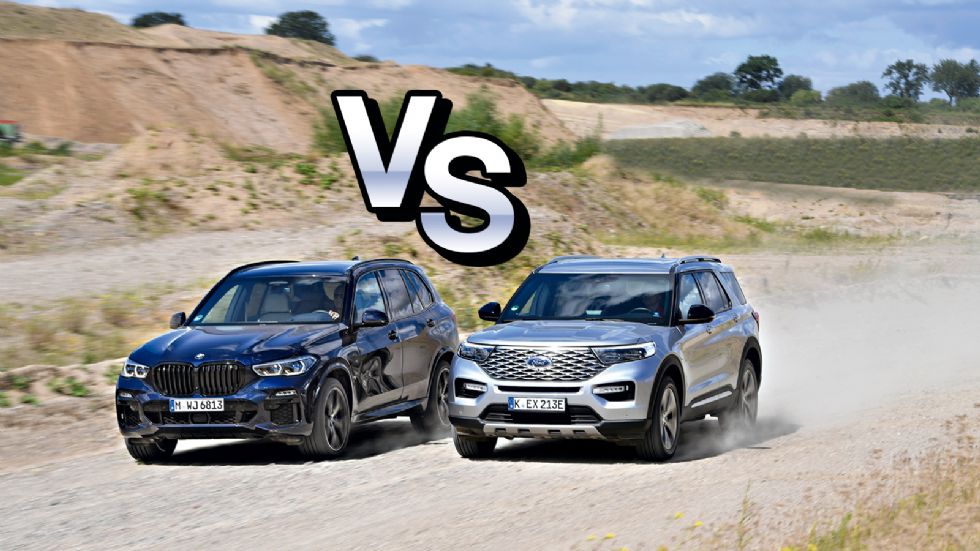 Μάχη 1.000 ίππων: BMW X5 M50i Vs Ford Explorer PHEV