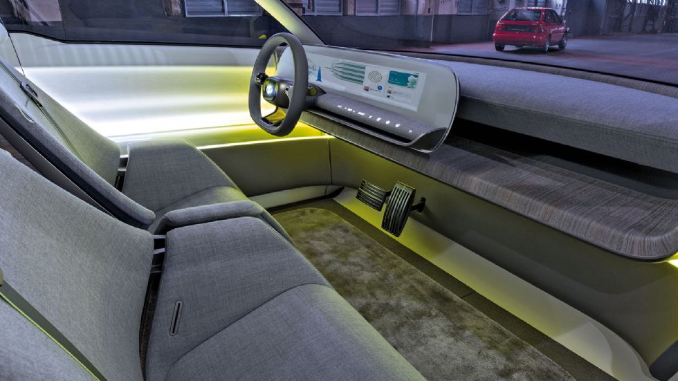 ¶φθονο φως, οικολογικά υλικά και περιστρεφόμενα καθίσματα ορίζουν το εσωτερικό του Concept 45. 