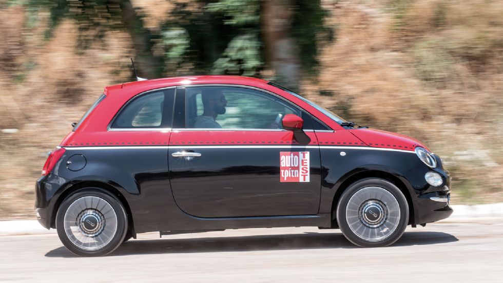 Η σφιχτή ανάρτηση του Fiat 500 επιδρά αρνητικά στην άνεση αλλά προσφέρει βέλτιστη σταθερότητα και οδηγική ευχαρίστηση.
