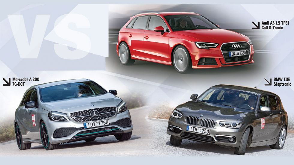 Audi A3 Vs ΒΜW Σειρά 1 Vs Mercedes A-Class