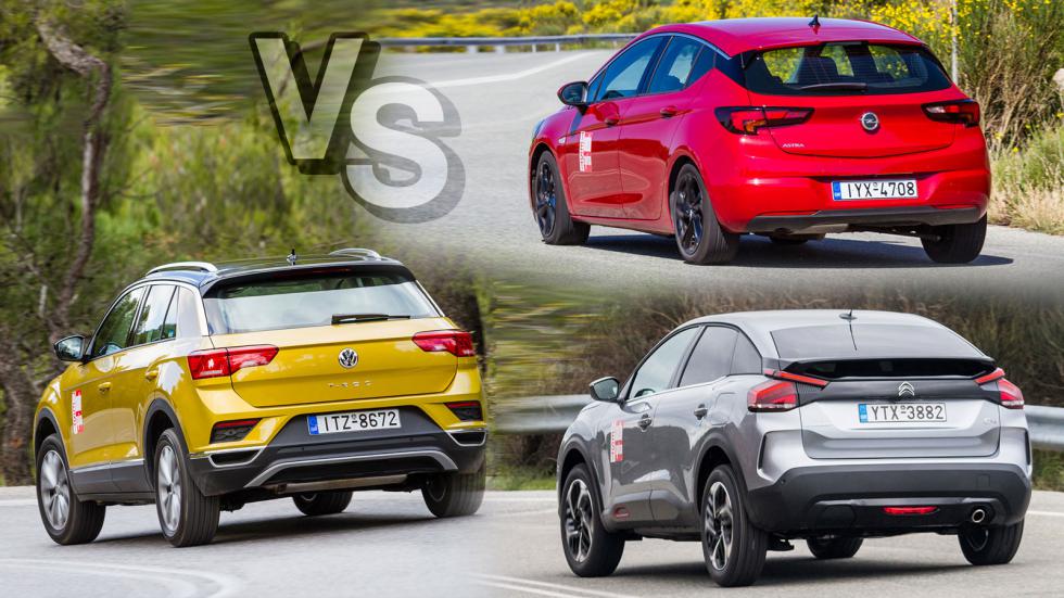 Citroen C4 C-Cross Vs Opel Astra Vs VW T-Roc