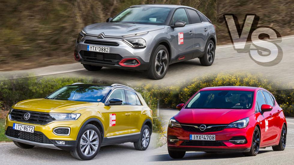 Citroen C4 C-Cross Vs Opel Astra Vs VW T-Roc