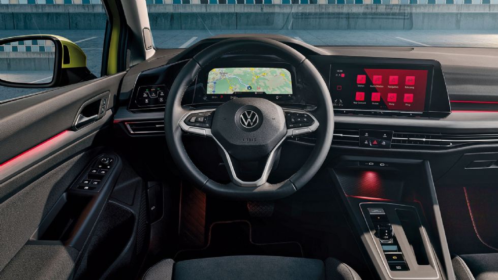 Το κορυφαίο ποιοτικά εσωτερικό του Volkswagen Golf ξεχωρίζει στην 8η γενιά του και για τον high-tech χαρακτήρα του σε αισθητικό αλλά και λειτουργικό επίπεδο.