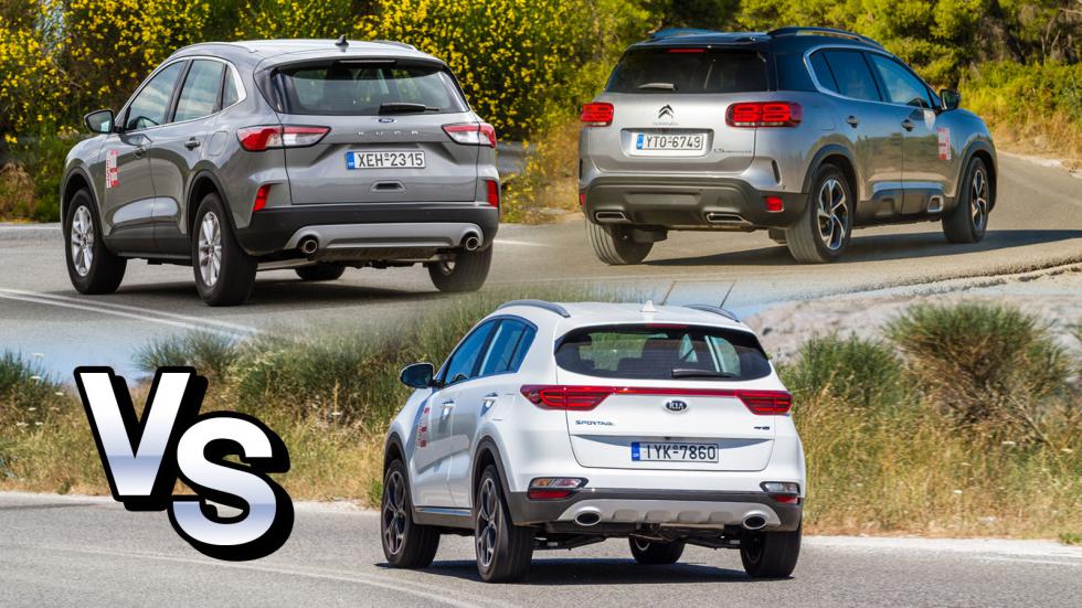 Στα 25 χιλιάρικα: Citroen C5 Aircross Vs Ford Kuga Vs Kia Sportage